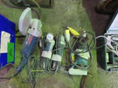 4 X POWER TOOLS: 3 X GRINDERS AND A DRILL. SOURCED FROM COMPANY LIQUIDATION. THIS LOT IS SOLD UNDE