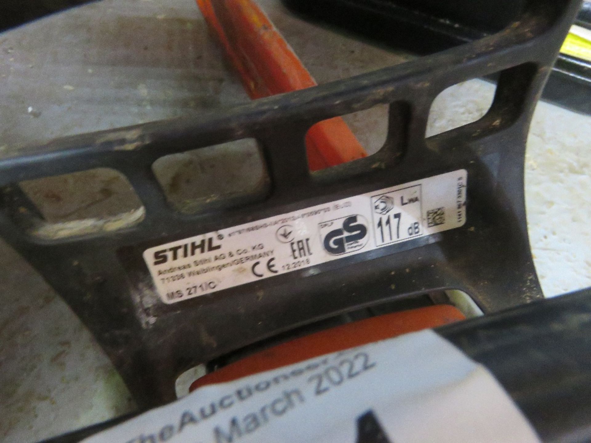 STIHL MS271 PETROL CHAINSAW. THIS LOT IS SOLD UNDER THE AUCTIONEERS MARGIN SCHEME, THEREFORE NO VAT - Image 4 of 4