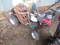 NATIONAL TRIPLE MOWER, PETROL ENGINED. WHEN TESTED ENGINED TURNED OVER BUT NOT STARTING.