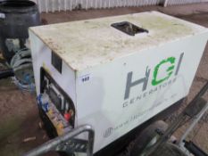 HGI DIESEL ENGINED 6 KVA BARROW GENERATOR. THIS LOT IS SOLD UNDER THE AUCTIONEERS MARGIN SCHEME, T