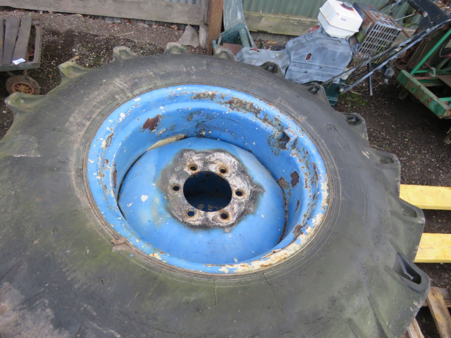 2 X AGRICULTURAL WHEELS AND TYRES: 14.9.13-24. THIS LOT IS SOLD UNDER THE AUCTIONEERS MARGIN SCHEME, - Image 2 of 4