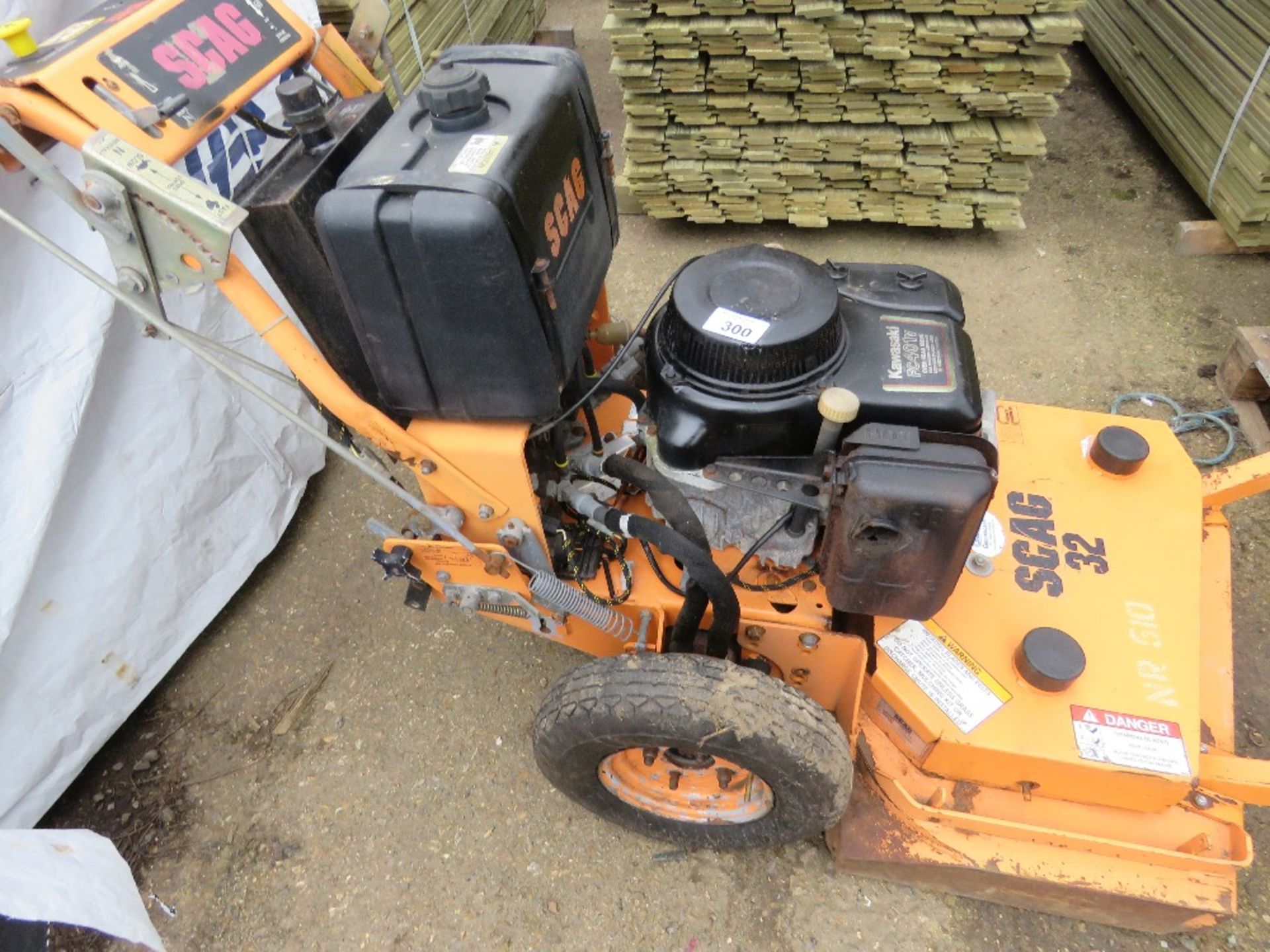 SCAG ZERO TURN PEDESTRIAN MOWER. BEEN IN STORAGE FOR OVER 3 YEARS, RAN AND DROVE WHEN PUT INTO STORE