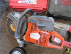 HUSQVARNA PETROL ENGINED SAW WITH BLADE. THIS LOT IS SOLD UNDER THE AUCTIONEERS MARGIN SCHEME, THERE