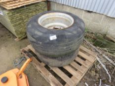 2 X TRAILER WHEEL AND TYRES 15.0/55-17.
