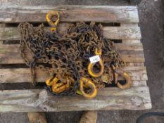 HEAVY DUTY SET OF LIFTING CHAINS. THIS LOT IS SOLD UNDER THE AUCTIONEERS MARGIN SCHEME, THEREFORE NO