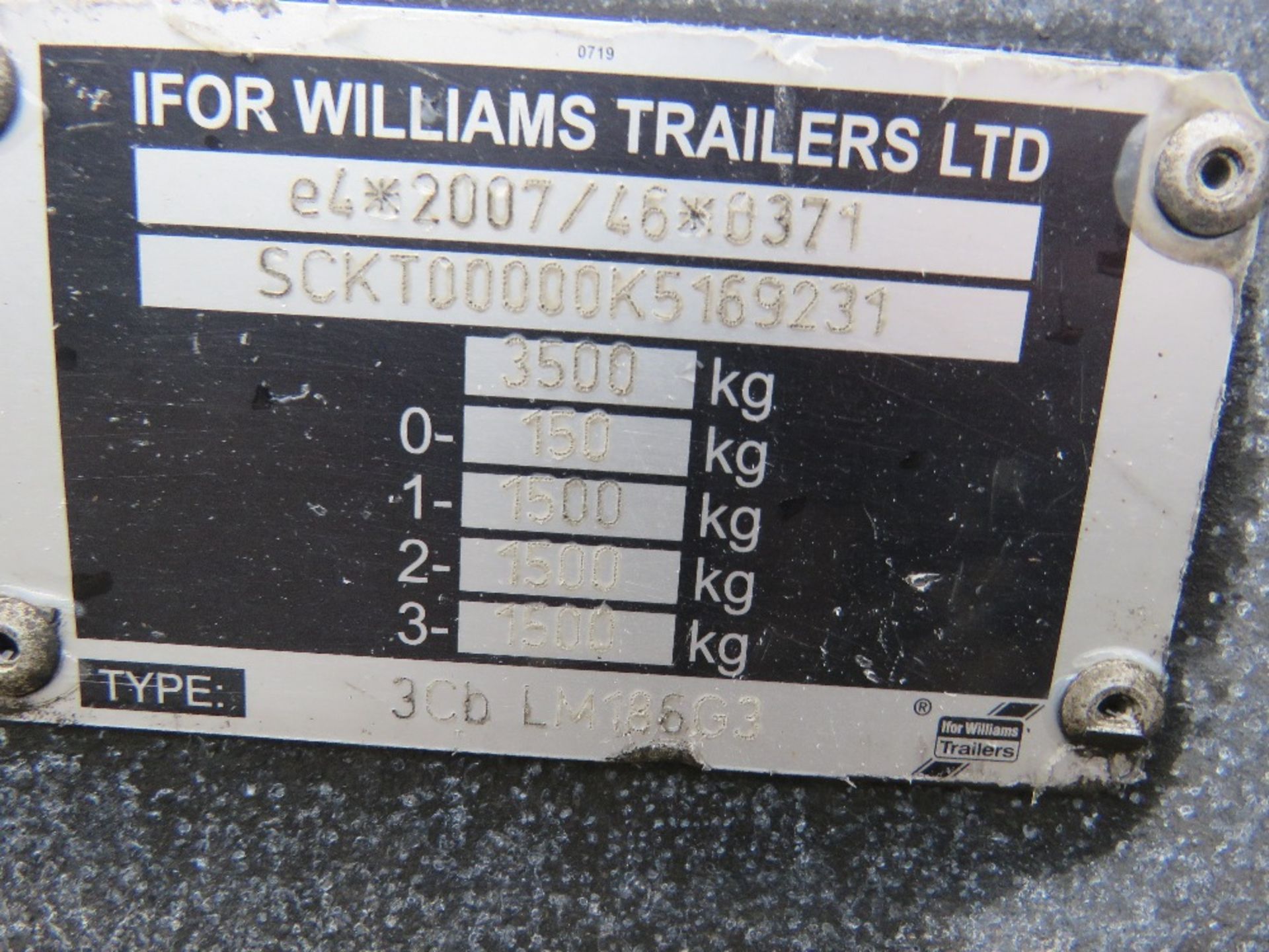 IFOR WILLIAMS LM186G3 TRIAXLED FLAT BED PLANT TRAILER, 18FT LENGTH X 6FT WIDTH, YEAR 2020 BUILD. SN: - Image 3 of 13