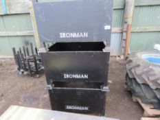 3 X 1 TONNE RATED ENCLOSED METAL STILLAGES. THIS LOT IS SOLD UNDER THE AUCTIONEERS MARGIN SCHEME, TH