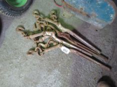 4 X CHAIN SECURING DOGS. THIS LOT IS SOLD UNDER THE AUCTIONEERS MARGIN SCHEME, THEREFORE NO VAT WILL