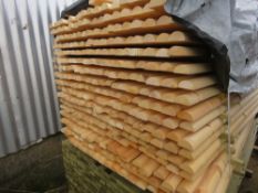 LARGE PACK OF HALF ROUND UNTREATED TIMBER RAILS, 1.83M LENGTH X 50MM WIDTH APPROX.