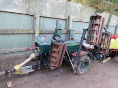 HAYTER TM729 TOWED GANG MOWER SET, PREVIOUS COUNCIL USEAGE.