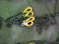 4 X HEAVY DUTY LOAD TIE DOWN CHAINS WITH LOCKING ENDS. SOURCED FROM DEPOT CLEARANCE.