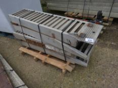 2 X FOLDING ALUMINIUM LOADING RAMPS, 8FT TOTAL LENGTH APPROX. THIS LOT IS SOLD UNDER THE AUCTIONEERS
