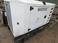 R44 SKID MOUNTED GENERATOR, 2624 REC HOURS. MITSUBISHI 4 CYLINDER ENGINE. LEROY SOMER ALTERNATOR. UN