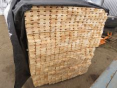 LARGE PACK OF UNTREATED H SECTION BATTENS, 1.56M LENGTH X 55MM WIDTH X 35MM DEPTH APPROX.