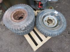 3 X TRAILER WHEELS AND TYRES.