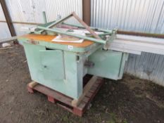 ALTENDORF SLIDE BED CIRCULAR SAW TABLE WITH SPENSTEAD DUST EXTRACTION UNIT. COMES WITH ADDITIONAL SA