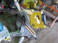 DEWALT 110VOLT MITRE SAW. SOURCED FROM COMPANY LIQUIDATION. THIS LOT IS SOLD UNDER THE AUCTIONEERS