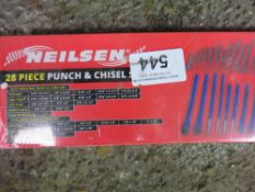 28 PIECE PUNCH AND CHISEL SET.