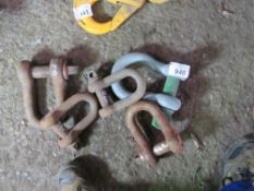 5 X LARGE LIFTING SHACKLES., SOURCED FROM DEPOT CLEARANCE.