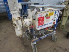 DUOMIX PLASTER / RENDER / SCREED PUMP UNIT, 3 PHASE POWERED. SOURCED FROM DEPOT CLEARANCE, HAVING BE