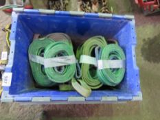 BOX OF LIFTING SLINGS. THIS LOT IS SOLD UNDER THE AUCTIONEERS MARGIN SCHEME, THEREFORE NO VAT WILL B