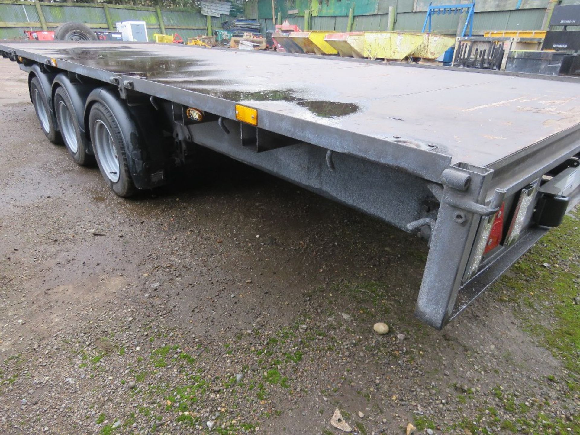 IFOR WILLIAMS LM186G3 TRIAXLED FLAT BED PLANT TRAILER, 18FT LENGTH X 6FT WIDTH, YEAR 2020 BUILD. SN: - Image 10 of 13