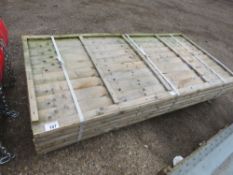 6 X SHORT PRE USED FENCING PANELS. THIS LOT IS SOLD UNDER THE AUCTIONEERS MARGIN SCHEME, THEREFORE N