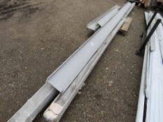 QUANTITY OF GREY PLASTIC RSJ EFFECT BEAMS. 5FT - 20FT APPROX. THIS LOT IS SOLD UNDER THE AUCTIONEERS