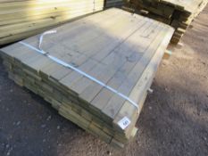 SMALL PACK OF PRESSURE TREATED CLADDING TIMBER BOARDS: LENGTH 1.73M X 70MM WIDTH X 17MM DEPTH APPR