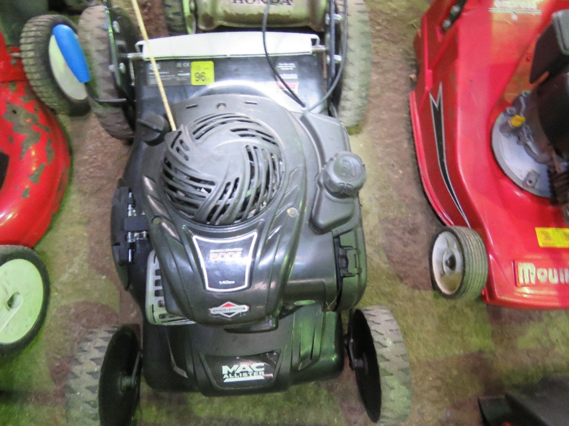 MAC ALLISTER PETROL MOWER, NO BOX/COLLECTOR. THIS LOT IS SOLD UNDER THE AUCTIONEERS MARGIN SCHEME,
