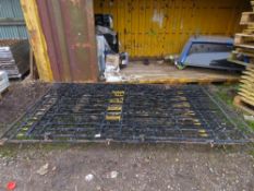 LARGE PAIR OF VERY DECORATIVE METAL GATES, 10FT HEIGHT X 11FT TOTAL WIDTH APPROX. NO VAT CHARGED ON