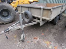 IFOR WILLIAMS DROP SIDE PLANT TRAILER WITH RAMPS & LED LIGHT CONVERSION. SIZE: 10FT6" LENGTH X 5FT 6
