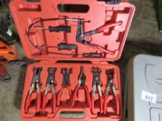 SPECIAL PLIER SET IN A CASE.