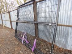 PAIR OF LARGE MESH COVERED SITE SECURITY GATES, 3m wide each x 2.4m height approx.. THIS LOT IS SOLD