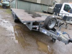 IFOR WILLIAMS LM186G3 TRIAXLED FLAT BED PLANT TRAILER, 18FT LENGTH X 6FT WIDTH, YEAR 2020 BUILD. SN: