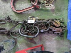 TWIN LEGGED LIFTING CHAIN WITH SHORTENERS. THIS LOT IS SOLD UNDER THE AUCTIONEERS MARGIN SCHEME, THE