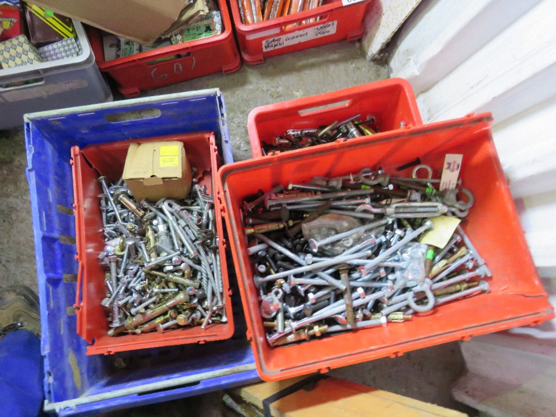 3 X BOXES OF ASSORTED BOLTS AND FIXINGS. - Image 2 of 3