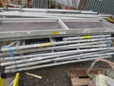 LARGE QUANTITY OF ALUMINIUM TOWER SCAFFOLD FRAMES, POLES, BOARDS, LEGS ETC. THIS LOT IS SOLD UNDER T