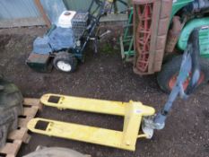 PALLET TRUCK, 2.5TONNE RATED. WHEN TESTED WAS SEEN TO LIFT AND LOWER. THIS LOT IS SOLD UNDER THE AUC