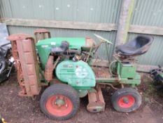 RANSOMES TRIPLE CYLINDER MOWER WITH KUBOTA 2 CYLINDER ENGINE. UNTESTED, CONDITION UNKNOWN.