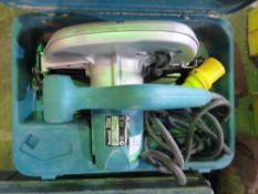 MAKITA 110VOLT CIRCULAR SAW IN A CASE. SOURCED FROM COMPANY LIQUIDATION. THIS LOT IS SOLD UNDER TH