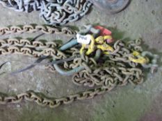 TWIN LEGGED LIFTING CHAIN WITH SHACKLE ENDS.. SOURCED FROM DEPOT CLEARANCE.