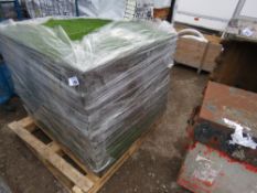 PALLET OF HEAVY DUTY ASTRO TURF SQUARES, 50CM X 50CM @ 30MM DEPTH. RUBBER BACKED THEY CLIP TOGETHER