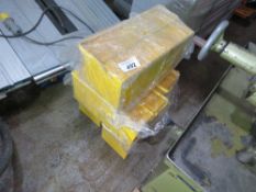 5 X YELLOW METAL TOOL BOXES, UNUSED.