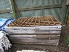 LARGE PACK OF WOODEN TRELLIS PANELS, 30NO APPROX @ 6FT X 4FT APPROX.