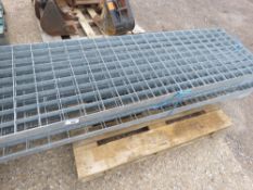 6 X GALVANISED STEEL GRILLES, 0.6M X 2M APPROX.