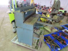 FOOT OPERATED METAL CUTTING GUILLOTENE WITH 1M WIDE BLADE APPROX.