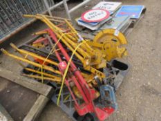 PALLET OF PIPE VICES, BENDERS AND FORMS ETC. THIS LOT IS SOLD UNDER THE AUCTIONEERS MARGIN SCHEME, T
