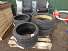 6 X ASSORTED TYRES, LITTLE USED; 4 X 205/402R18, 1 X 275/40R22, 1 X 245/45R20.