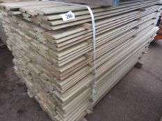 EXTRA LARGE PACK OF TREATED SHIPLAP TIMBER FENCE CLADDING, 1.83M LENGTH X 95MM APPROX.